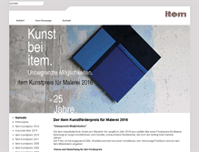Tablet Screenshot of item-kunst.de